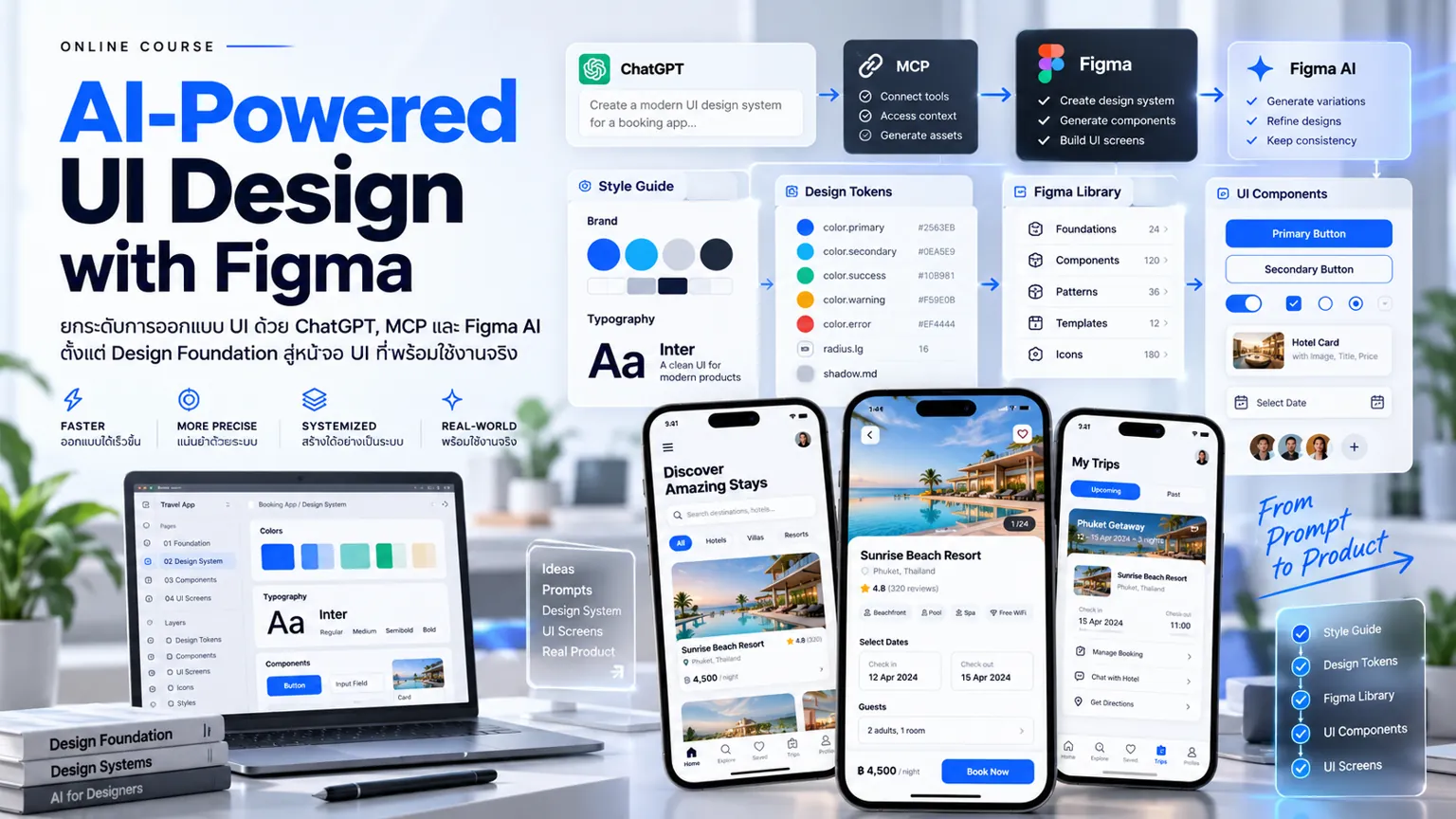 AI Workflow สำหรับการออกแบบ UI ด้วย ChatGPT MCP Figma และ Figma AI
