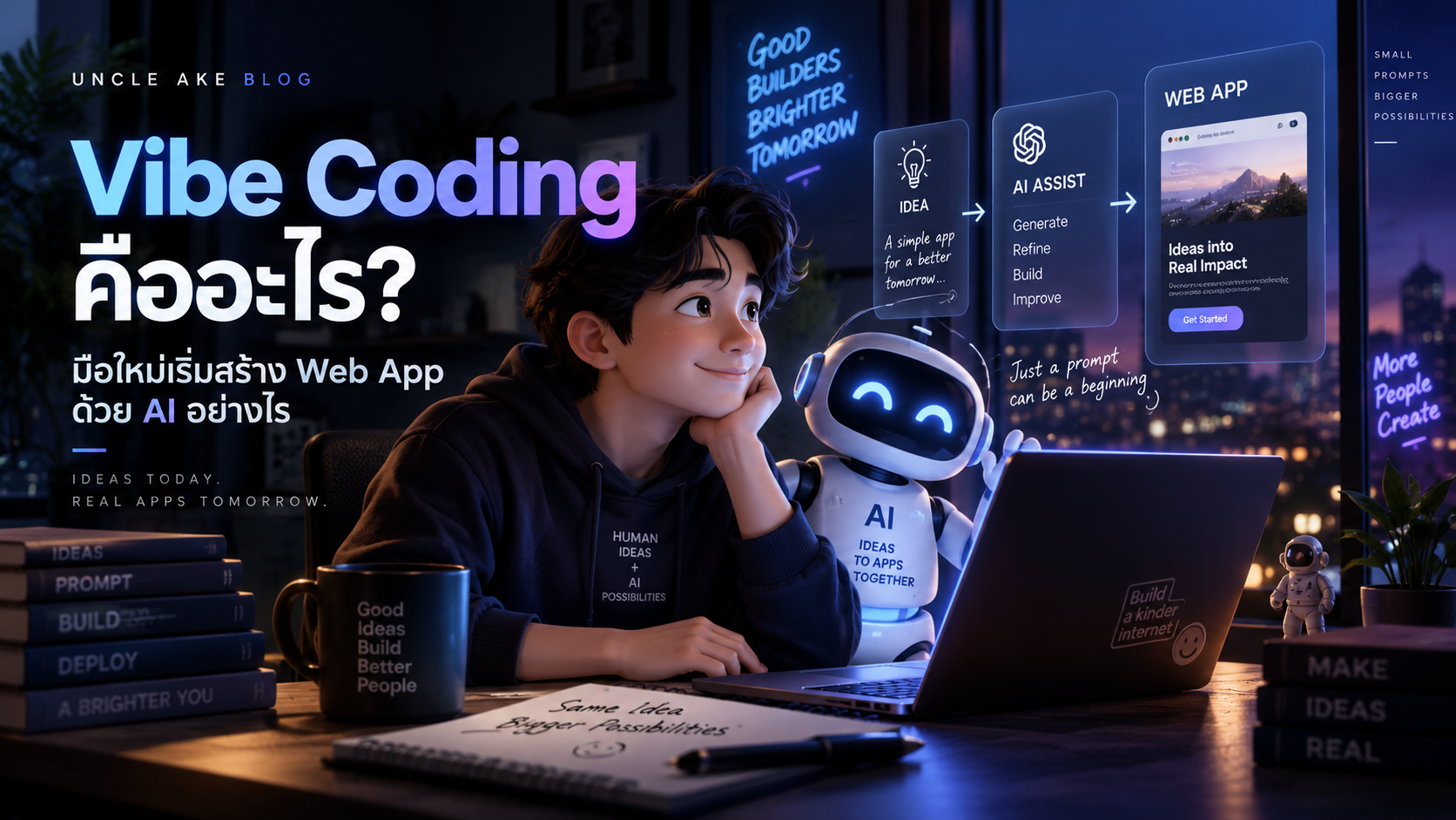 ภาพประกอบ Vibe Coding คืออะไร? มือใหม่เริ่มสร้าง Web App ด้วย AI อย่างไร