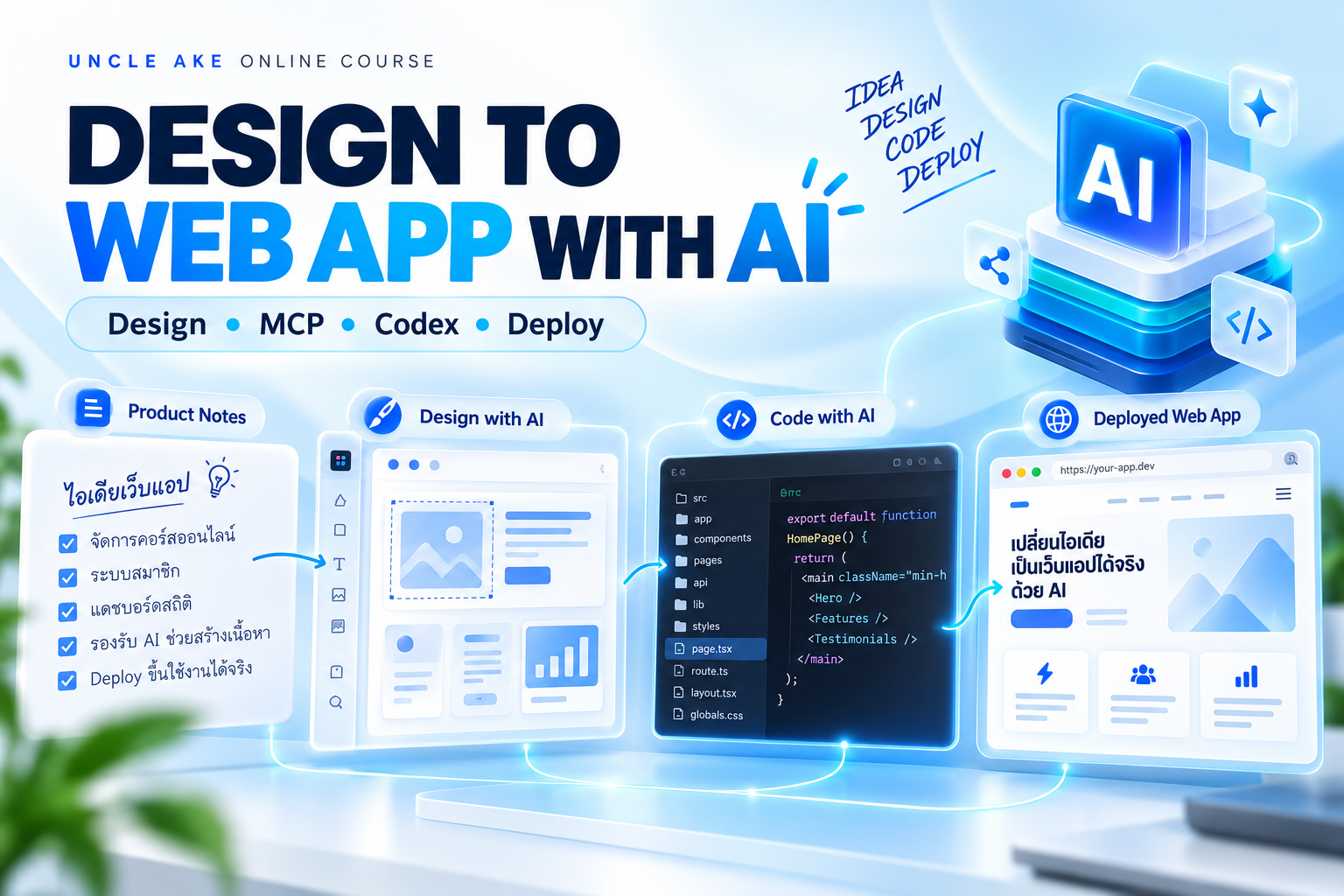 ภาพปกคอร์ส Design to Web App with AI